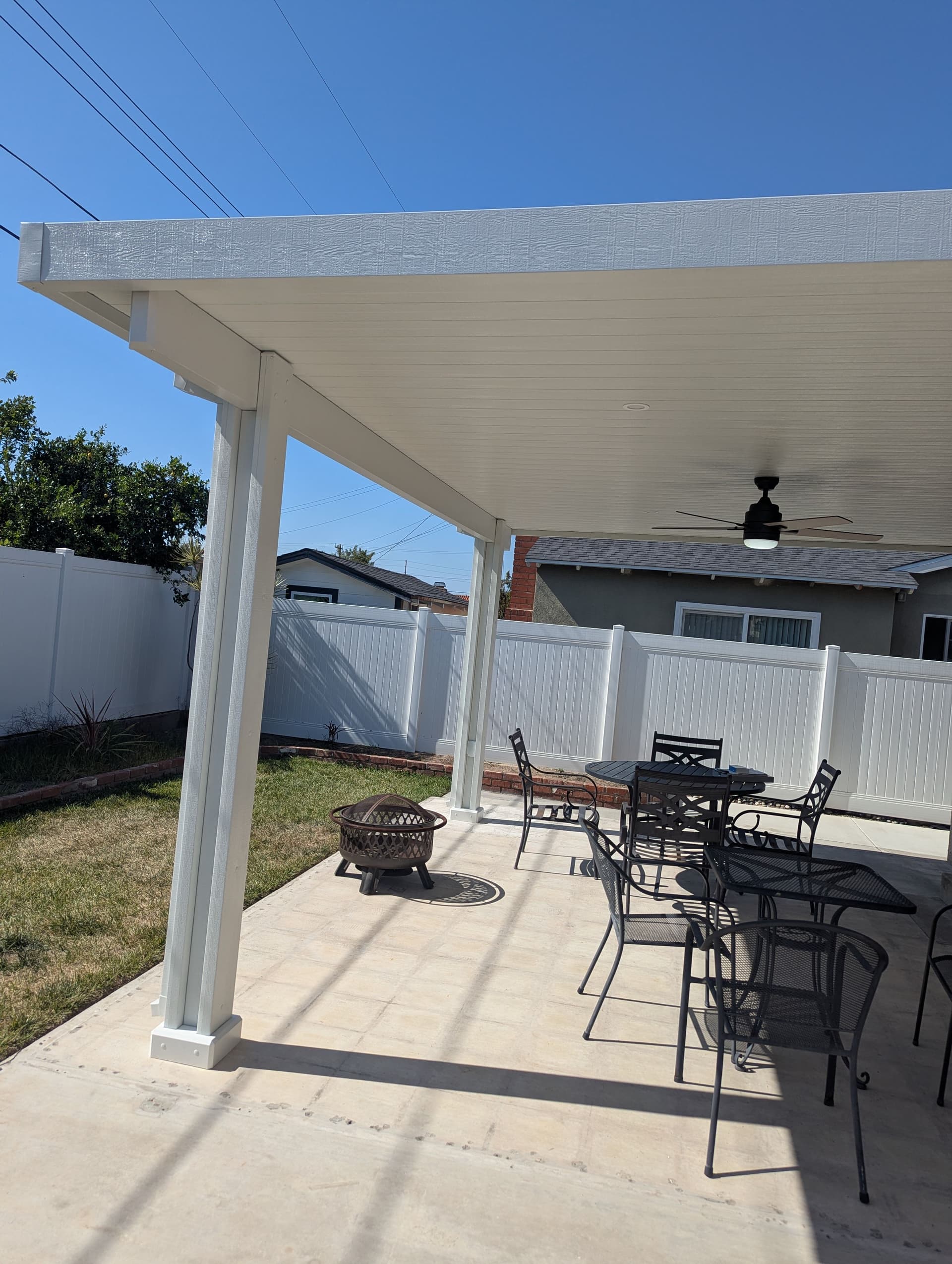 Open Lattice Gone, Solid Aluminum Patio Cover Takes Its Place