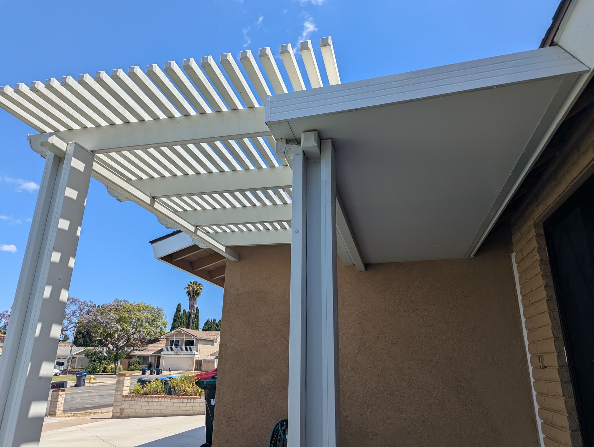 Gallery photos for Solid Patio Cover Plus Lattice Pergola Combo Done Right: Image #1