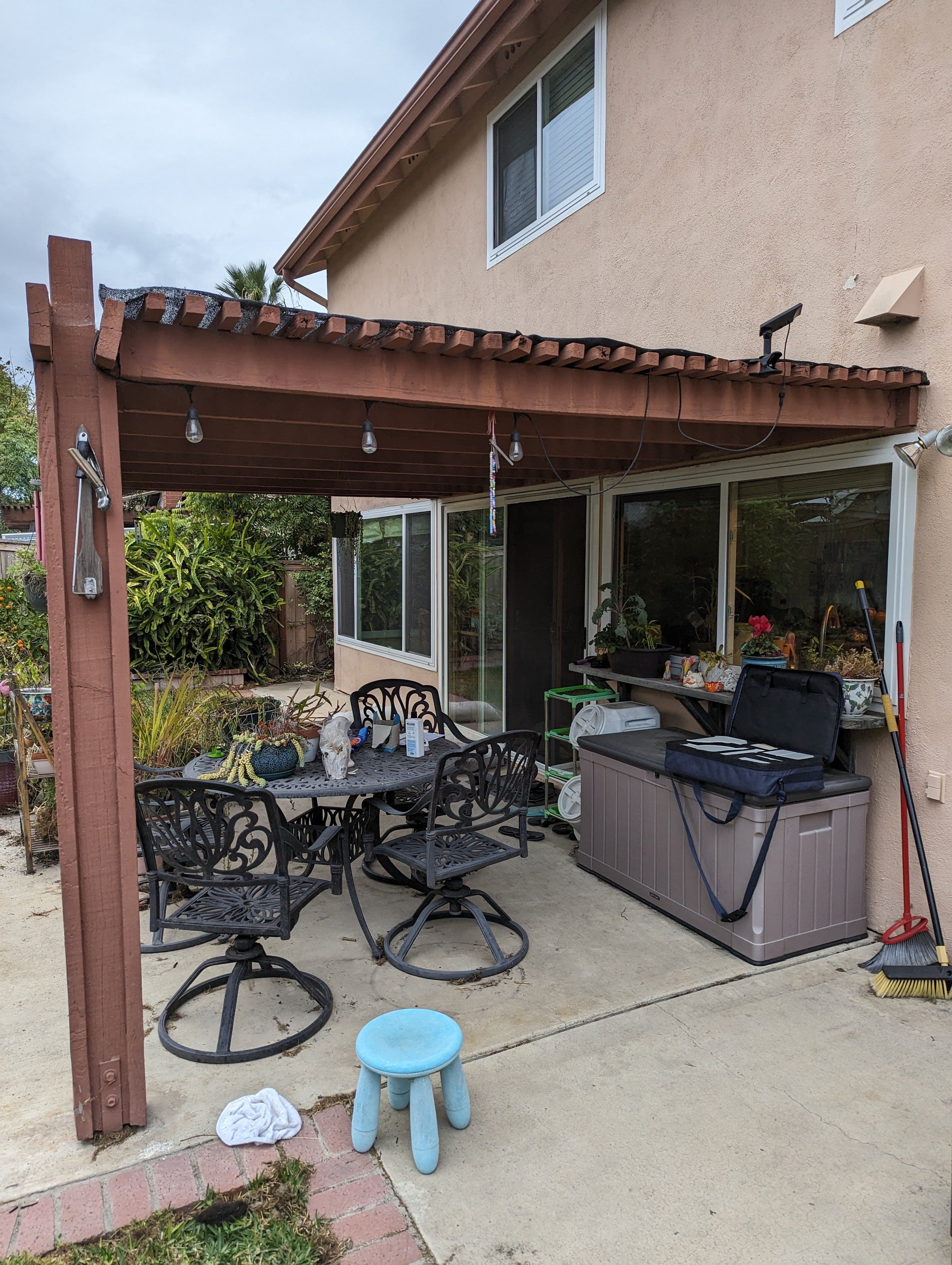 Project Old Wood Patio Cover Replaced with Solid Aluminum image