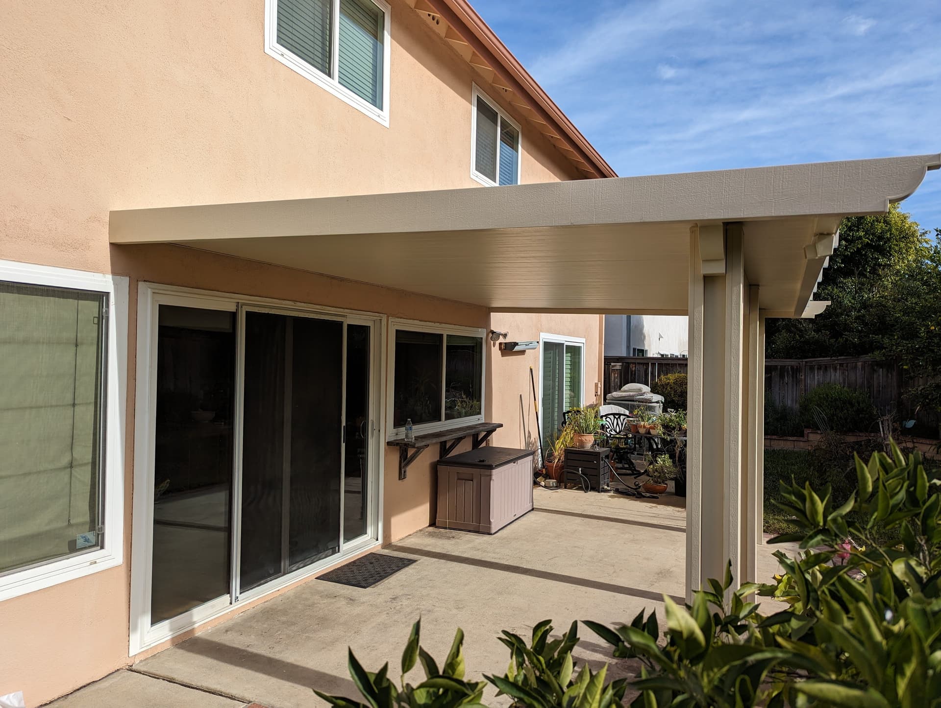 Gallery photos for Old Wood Patio Cover Replaced with Solid Aluminum: Image #2