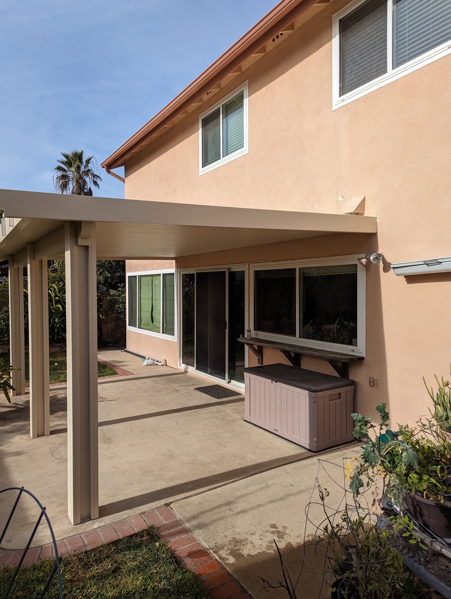 Gallery photos for Old Wood Patio Cover Replaced with Solid Aluminum: Image #3