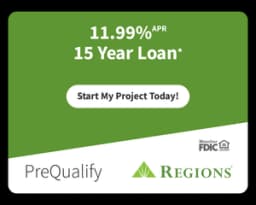 Regions Home Improvement Financing 11.99% APR 15-year loan
