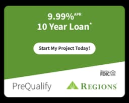 Regions Home Improvement Financing 9.99% APR 10-year loan